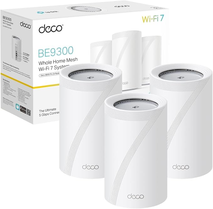 TP-Link Deco BE65 Pro 3-pack BE9300 whole home mesh Wi-Fi 7 system